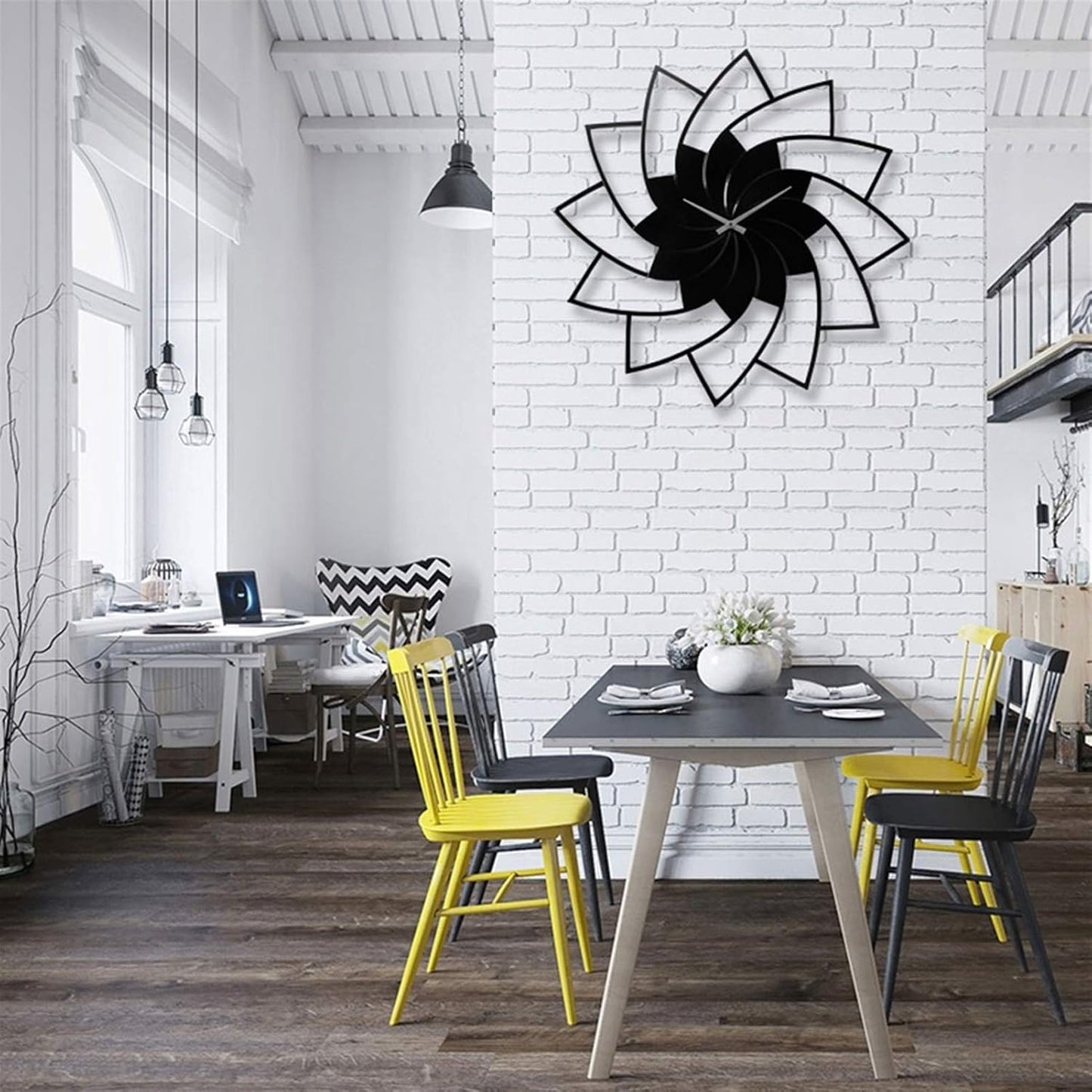 3D WOODEN FLORAL WALL CLOCK