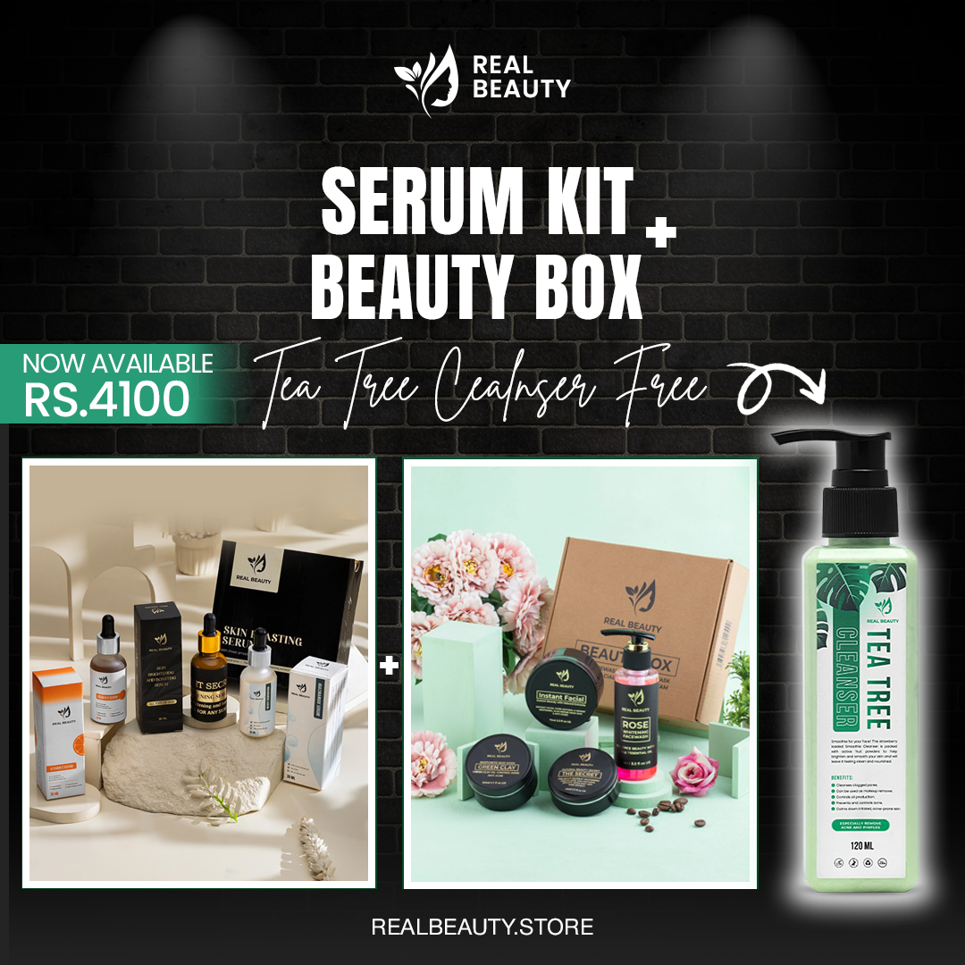 Beauty Box + Serum Kit with Free Tea Tree cleanser