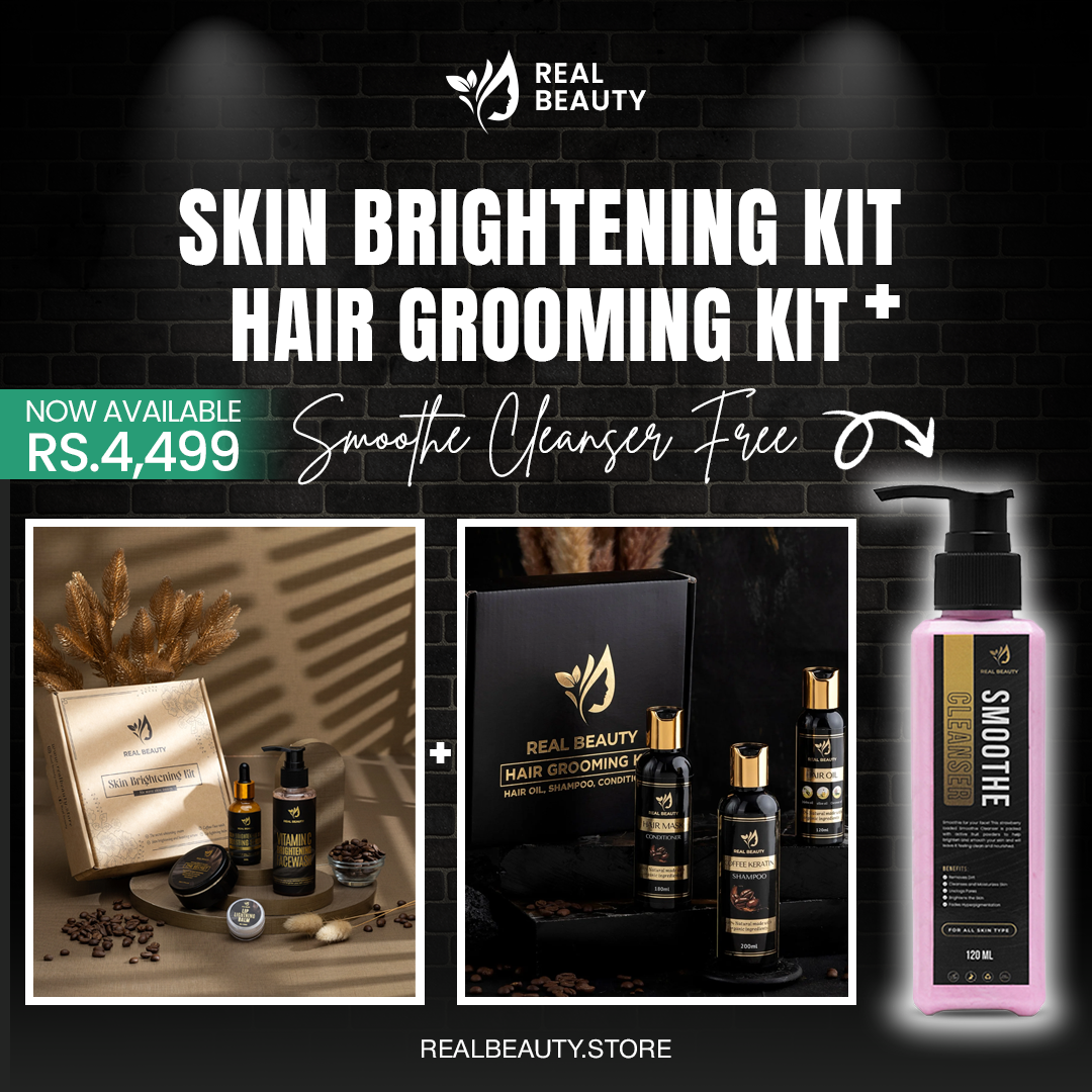 Skin Brightening Kit + Hair Grooming Kit With free Smoothe Cleanser