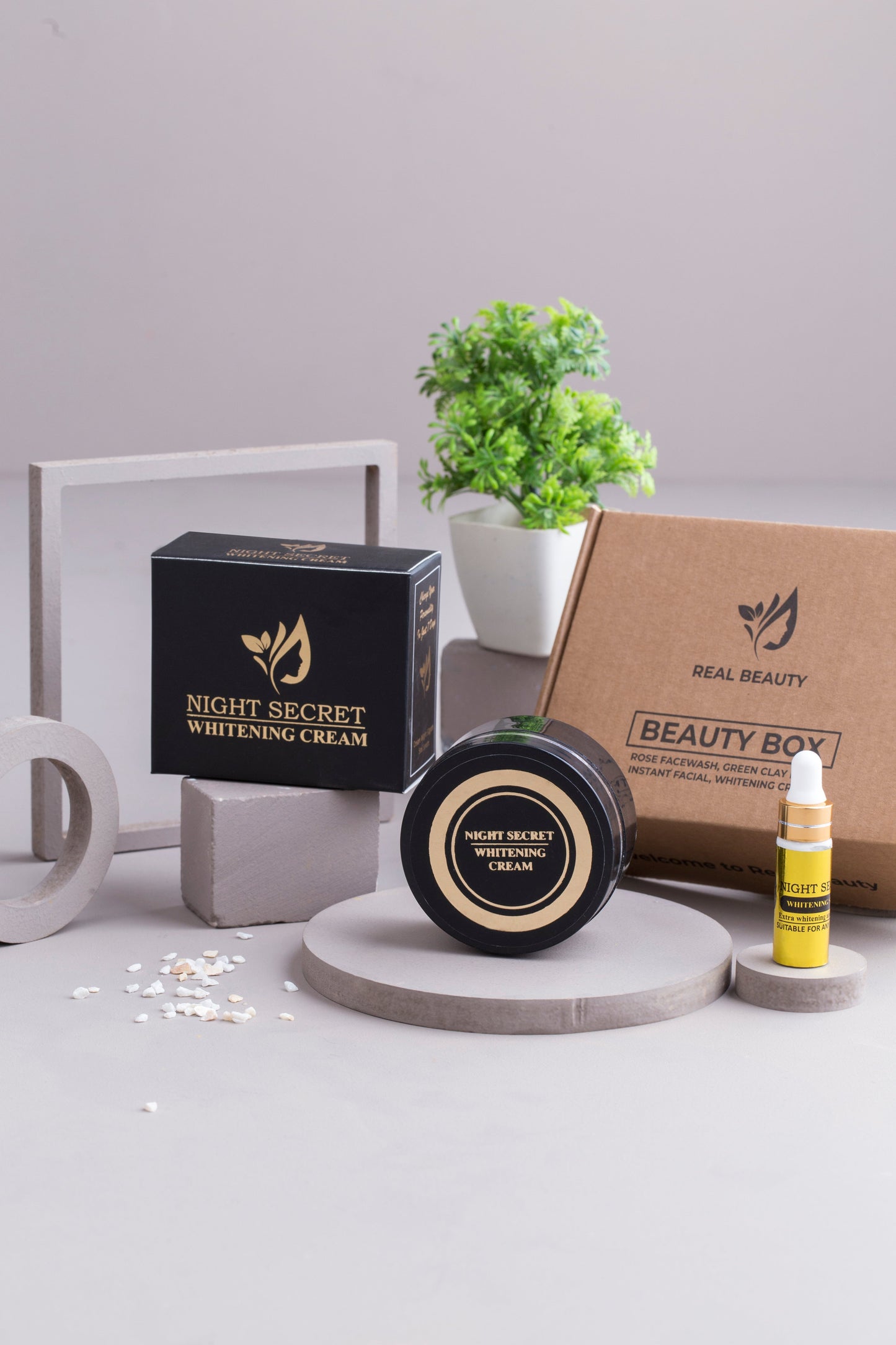 Night Secret Whitening Cream with Free Brightening Serum