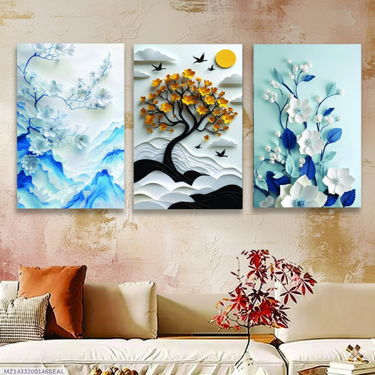 3-Piece Wooden Wall Art Set (12x16)