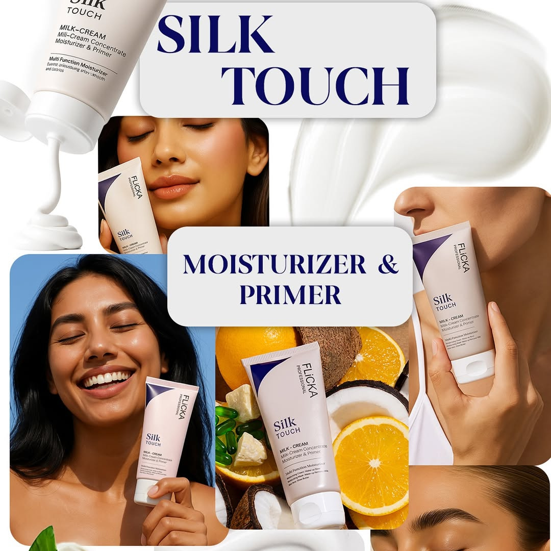 Flicka Silk Touch 3 in 1 Moisturizer and Primer for Face | Long-Lasting,