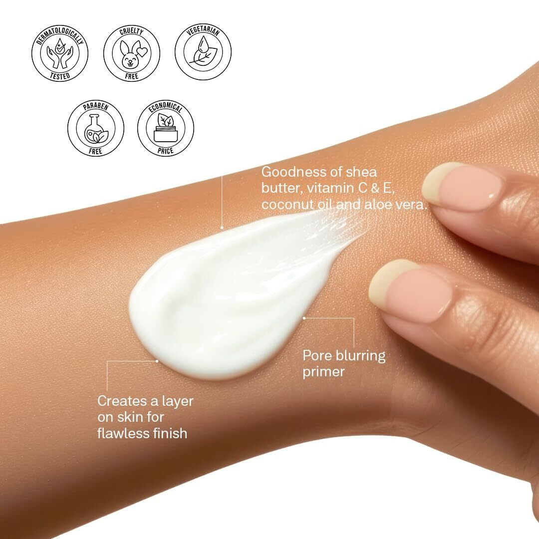 Flicka Silk Touch 3 in 1 Moisturizer and Primer for Face | Long-Lasting,