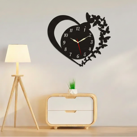 3d wall clock with light Wooden Wall Clock
