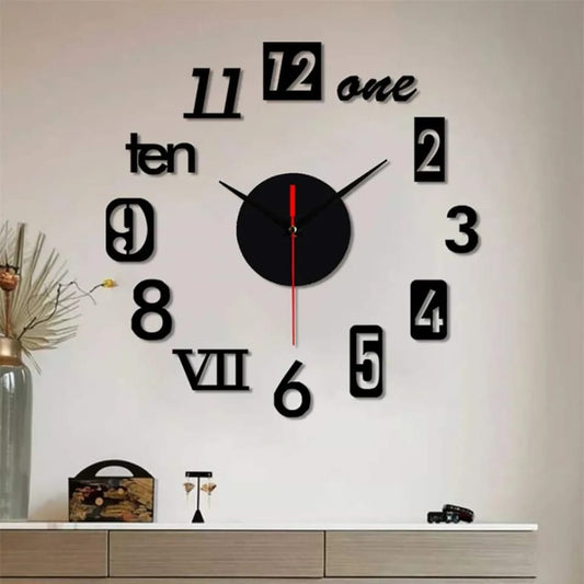 DIY Wall Clock - 3D Wooden wall clock Decor