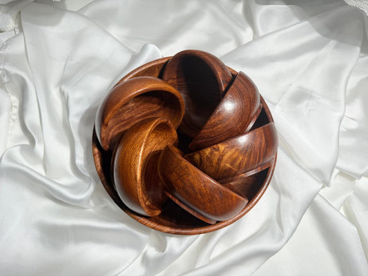 Handcrafted Sheesham Wood Bowl Set