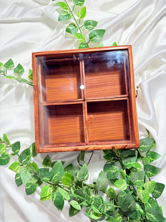 Elegant Wooden Jewelry Box with Dividers