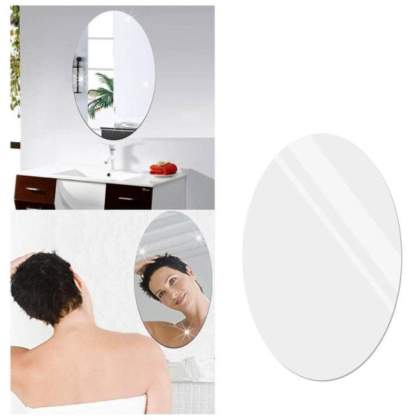 Oval Acrylic Mirror Wall Stickers